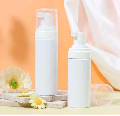 quality PET Plastic Cleanser Container 40/50/60ml White Clear Mousse Foaming Pump Bottle factory